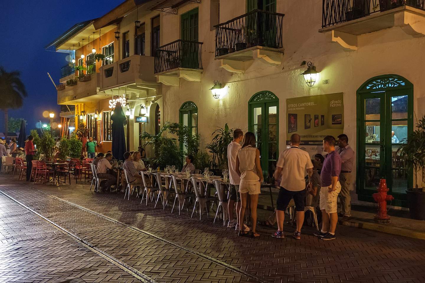 Casco Antiguo de Panamá de noche
